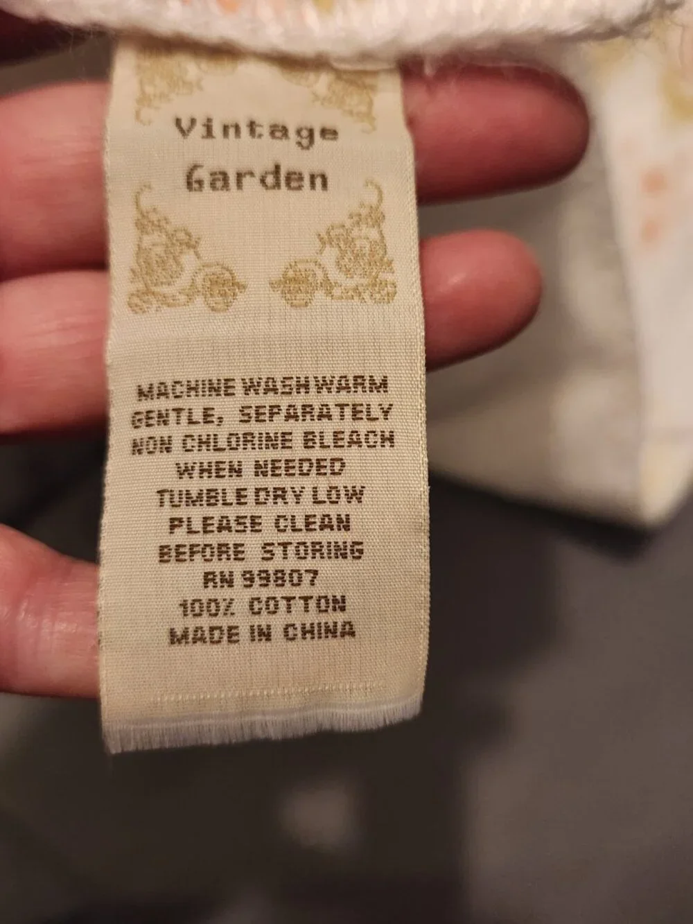 Vintage Garden Cotton Floral Blanket 66